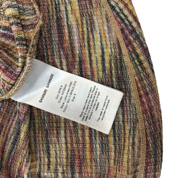 Samsoe Samsoe Size S Lydia Ribbed Knit‎ Midi Sweater Dress Multicolor A-Line - Picture 12 of 12